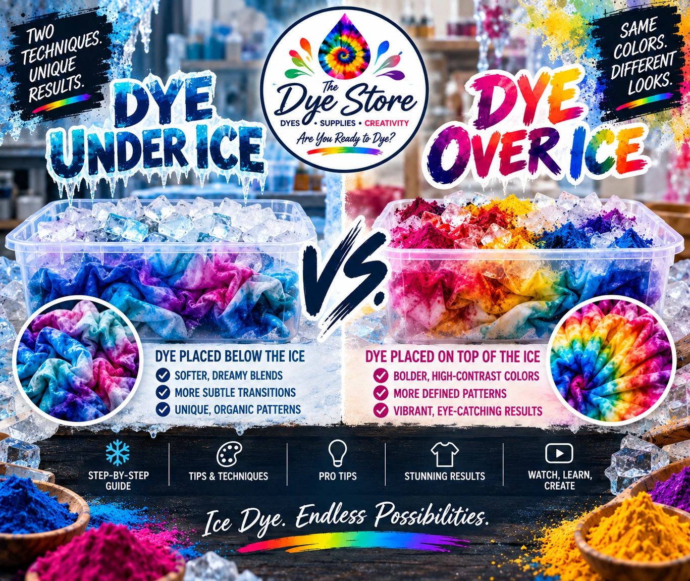 Dye Under Ice vs. Dye Over Ice: What’s the Difference?
