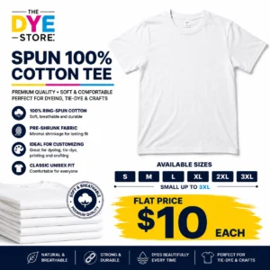 Dye-Ready White T-Shirt, 100% Ring-Spun Cotton