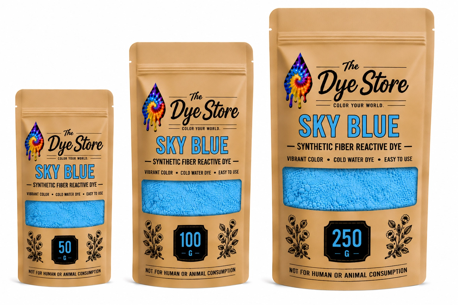 Sky Blue Synthetic Dye Powder