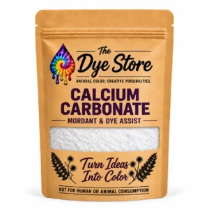 The Dye Store Calcium Carbonate in a single kraft pouch with white powder visible through the window