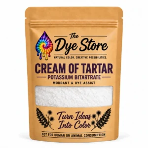 The Dye Store Cream of Tartar, Potassium Bitartrate in a single kraft pouch with white powder visible through the window